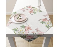 Ambiente - Tafelkleed met bloemen 90x90cm - Amelia white