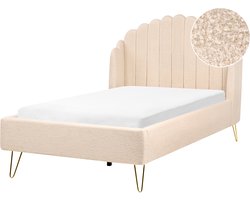AMBILLOU - Tweepersoonsbed - Beige - 120 x 200 cm - Bouclé