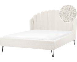 AMBILLOU - Tweepersoonsbed - Off-white - 140 x 200 cm - Bouclé