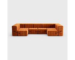 ambivalenz curt – u vorm – rood - 15 modules - maximaal 15 zitplaatsen