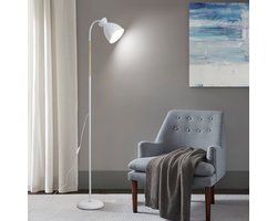 Amdelne Vloerlampen met Lampenkap wit - Staande lampen - fitting E27 MAX60W - excl. lichtbronnen - Voor Kantoor en Slaapkamer