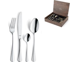 Amefa - Baguette 24-delige Bestekset in Luxe Houten Kist - Zilver