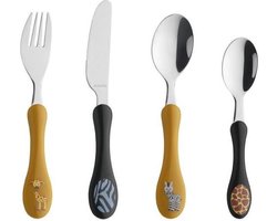 Amefa Kids Kinderbestek GIRAF-ZEBRA 4-delig