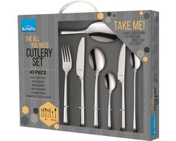 Amefa Manille - 42 delige All You Need bestekset - Voor 6 personen - RVS