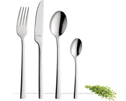 Amefa - MANILLE MIRROR - 24-delige bestekset - voor 6 personen - zilverkleurig