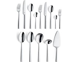 Amefa Moderno - 6 persoons - 60-delige Bestekset - Voor 6 personen - Zilver-Luxe geschenkdoos- Hoogwaardig 18/10 chroomnikkelstaal