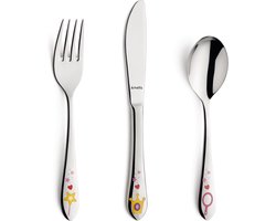 Amefa Princess Kinderbestekset 3-delig – Prinses – Hoogglans – 18/0 Chroomstaal – Cadeauverpakking