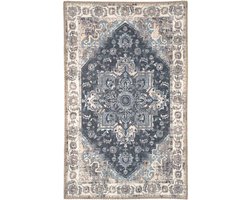 Amelia | Deurmat | blauw | chenille polyester | 50x80 cm | deurmat | deurmat buiten | schoonloopmat | buitenmat | deurmat met print | Wood Selections