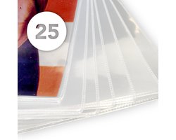 Amenzo® LP Hoezen - 25 Stuks - Glashelder PVC - 12 Inch LP Opbergsysteem - Buitenhoes - LP Beschermhoezen - Gestanste Rand - Transparant