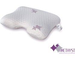 Amethyst Traagschuim Kussen - smartfoam - memoryfoam - nasaschuim - traagschuim - orthopedisch - vermindert nekklachten - 30 dagen proefslapen