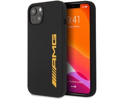 AMG Back Cover - iPhone 13 & 14 - Silicone - Zwart met Goud Logo - Sportief Design