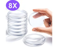 Amido® Deurstopper Set - 8 Stuks - Transparant - 4 cm - Siliconen Deurstopper - Deurbuffer - Stootdoppen voor Binnen & Buiten