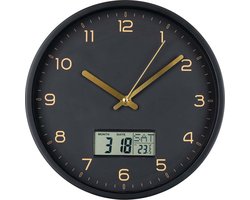 Amiens wandklok Ø25cm zwart.