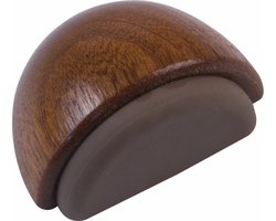 AMIG Deurstop/deurmagneet - D48mm - zelfklevend - mahonie - hout