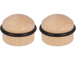 AMIG Deurstopper/deurbuffer - 1x - D35mm - inclusief schroeven - hout