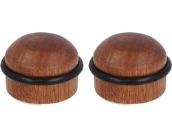 AMIG Deurstopper/deurbuffer - 1x - D35mm - inclusief schroeven - hout