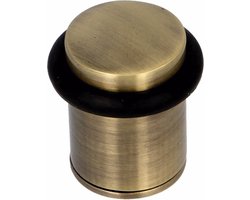 AMIG Deurstopper/deurbuffer - D28mm - inclusief schroeven - geborsteld nikkel