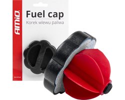 AMiO Universele Nooddop Reserve Tankdop Benzinedop Brandstofdop Rood-Zwart