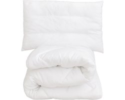 Amisly Peuter dekbed - Peuterdekbed - Afmeting 120x150 cm - 4 Seizoenen - Anti Allergisch - Katoen- Natuurlijke ademend - Inclusief kussen - Kinder Kamer Accessoire