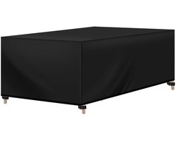 Amolass - Tuinmeubelhoes - Beschermhoes - Tuintafelhoes - Tuinsethoes - Waterdicht - 250x200x80cm - Zwart - Oxford - Opberghoes