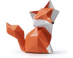 Amoy-Art Figuur Decoratie Vos - Geometrisch Modern Kunst - 1 stuk - Polyresin - 9.5cmH