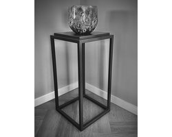 AMP - Metalen zuil - voor o.a. planten - 40x40x80cm - Zwart