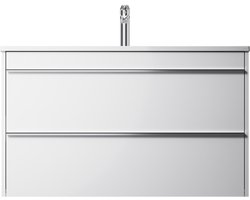 AM.PM Hit - Badkamermeubel met wastafel - 100 cm - 2 lades - Wastafelonderkasten