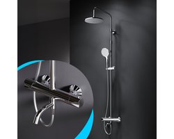 AM.PM Hit - Regendouche met Thermostaatkraan en baduitloop - Chroom Doucheset - Handdouche met 1 functie - Hoofddouche 22 cm