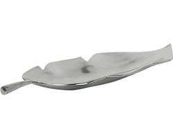 AMRUS - Decoratieve schaal - 49 cm - Zilver - Aluminium