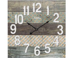 AMS 9570 Wandklok Hout 50 x 50 cm