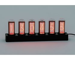 AMS Retro Nixie Tube Tafelklok • Zes Lichtgevende Cijfers • Uniek Ontwerp AMS 1319