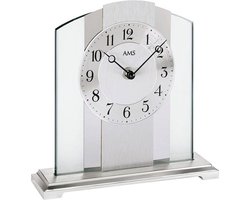 AMS tafel 1120 - Klok - Metaal/Glas - 20x20 cm - Transparant