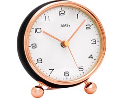 AMS tafelklok | 5195 zendergestuurd -rosegoud kleur / mooi voor op tafel of buro - of als kado