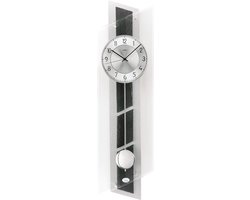 AMS wandklok met slinger alu/leisteen
