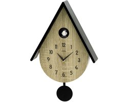 AMS Wandklok W7512 is een tijdloos meesterwerk dat elke kamer een speciaal tintje geeft , met vogelgeluid is deze wandklok een leuke toevoeging in uw huis