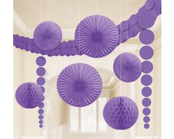 Amscan Feestdecoratieset Paars 9-delig