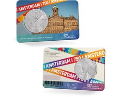 Amsterdam 750 jaar herdenkingsmunt 5 Euro in coincard