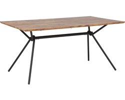 AMSTERDAM - Eettafel - Donkere houtkleur - 90 x 160 cm - MDF