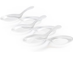 Amuselepels Mat – Herbruikbare Chique Lepels – 6 Stuks – Plastic – Voordeelverpakking - 3BMT®