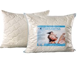 AMW Aksamitna Serie - Antiallergische Kussen - 50x60cm - Ritssluiting - Ecru - Microvezel