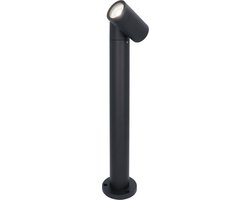 Amy LED sokkellamp - 45cm - 4 Watt 345 Lumen - Kantelbaar - IP64 Waterdicht - 6500K daglicht wit - Padverlichting - Zwart - Staande buitenlamp