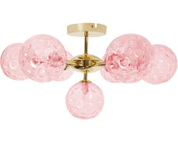 ANADYR - Plafondlamp - Roze/Goud - Glas/Metaal