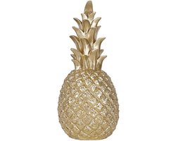 Ananas Beeld Goud – Decoratie Vensterbank / Woonkamer / Slaapkamer – Beeldje voor Binnen - 20cm