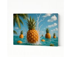Ananas plons – woondecoratie – kunstwerk – Canvas schilderij – 70x50 cm