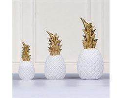 Ananas sculptuur - Decoratief beeld - Woonkamer decoratie - Trendy design - Verkrijgbaar in maten - Goudkleurig