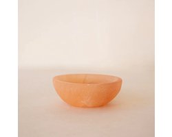 ANAS Seleniet Schaal Rond - Engelensteen - Woondecoratie - Als sieraden schaal of ter decoratie - Spirituele Ontwikkelingen - Helpt Rust en Balans te Creëren - Perzik schaaltje