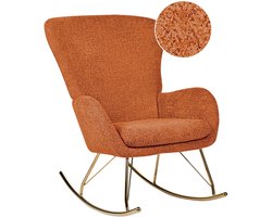 ANASET - Schommelstoel - Oranje - Bouclé