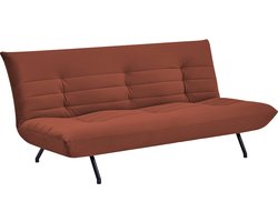 ANATOLE 3-zits slaapbank in terracotta fluweel