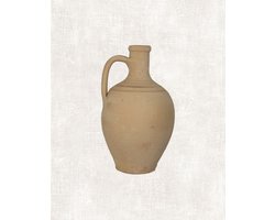 Anatolia water jug | Antieke Terracotta Vaas | Handgemaakte Aardewerken Pot | Traditioneel Turkse Stijl | Rustieke Klei Kan | Uniek Design | Decoratieve Accessoire | Clay Ateliers
