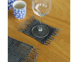 Ancient Wisdom - Decoratief dienblad - Onderzetters zwart zeegras - Tafelaccessoire - Interieurdecoratie - Woonaccessoire - Geschenkidee - Accessoire